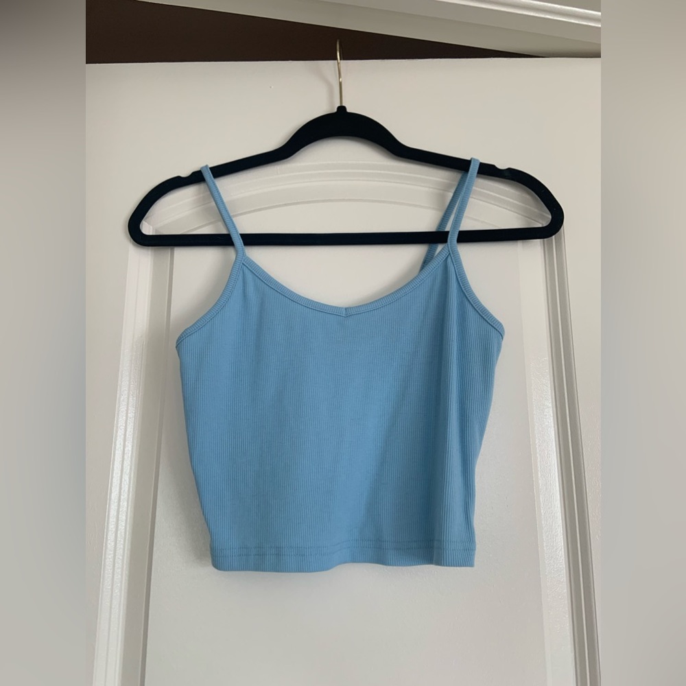 SHEIN Baby Blue Cami Cropped Top